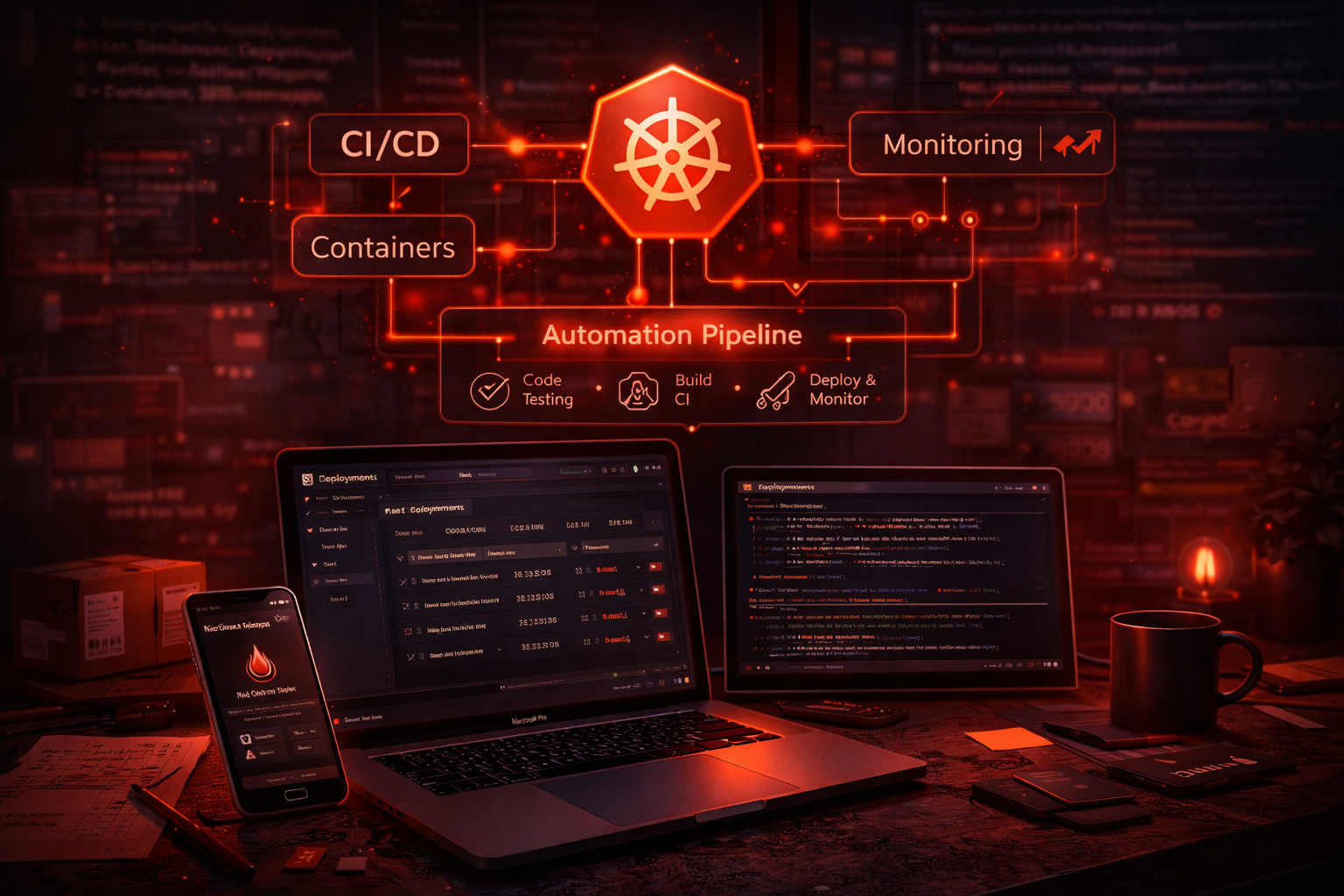 DevOps & Deployment: CI/CD, Container, Monitoring und Hosting – Red Onion Studios